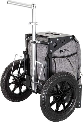 Dynamic Discs Compact Cart by ZÜCA, Disc Golf Push Cart, Frisbee Golf Cart Accessories, Built-in Disc Holder Flap, Up to 300 lbs, Includes Two Water Bottle Holders in Saudi Arabia