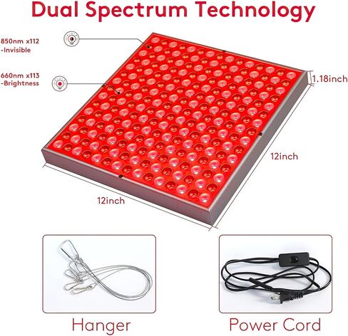 Red Light Lamp, CLMTAS 45W Panel with 660nm ＆ 850nm Near-Infrared Light Combo, for Body, Festival Gift in Saudi Arabia