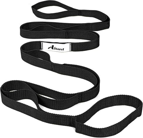 Stretching Strap Yoga Strap for Physical Therapy, Non-Elastic Yoga Straps for Stretching, 10 Loops Stretch Strap for Pilates, Flexibility, Home Workout, Exercise, Stretch Band for Women & Men in Kuwait