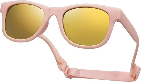 COOLSOME Kids Flexible Polarized UV400 Sunglasses with Strap For Boys Girls Toddler 0-10 in Kuwait