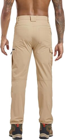 Men's Hiking Cargo Pants Waterproof Lightweight Quick Dry 6 Pockets Stretch Work Fishing Travel Outdoor Pants in Kuwait