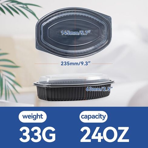 To Go Containers, 7.8'' Plastic Clamshell Food Containers with Lids Disposable 30 OZ BPA-Free 65-Pack 3 Compartment Heavy-Duty Reusable Meal Prep White To Go Boxes for Food Storage in Saudi Arabia