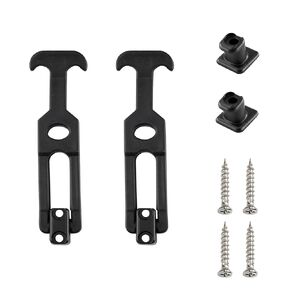 4.6'' Rubber Flexible T-Handle Draw Latches, Black Rubber Hood Machine Draw Latches with Brackets for Tool Box, Boat, Cooler, Golf Cart, Machine Equipment, 2pcs