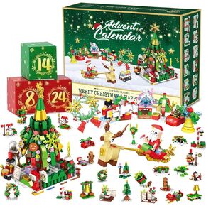 Advent Calendar 2024 Building Blocks , 12 in 1 24 Days Countdown Calendar Blocks for Kids Adults,Building Christmas Tree & Christmas Decorations,Christmas Gifts for Boys & Girls Christmas Stocking Stuffers
