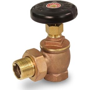 Midline Valves 6I934 Steam Radiator Valve; Air Vent Temperature Control; 1/2 in. FIP x Male Union; Brass