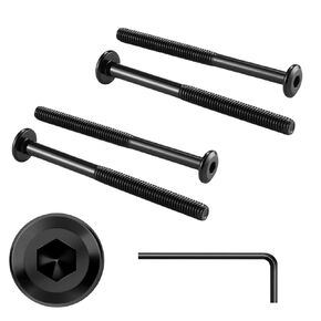 M8x40mm 20Pcs Flat Head Hex Socket Cap Screws Bolts,Furniture Screws,Carbon Steel,Full Thread, Black Oxide by Socell (with Hex Spanner)