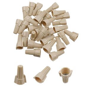 30 Pieces Winged Electrical Wire End Connectors Caps Yellow 18-10 AWG Wire Connector Nut P11 Twist Type Screw Terminals (Yellow, P11)