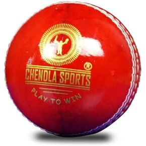V9A 4 Panel Cricket Leather Ball - Adult Size Red