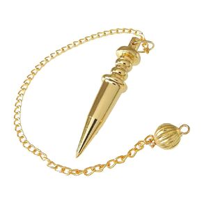 Brass Metal Light Weight Solid Cone Point Pendulum Healing Dowsing Metaphysical Reiki Pendulum for Divination and Meditation Brass Pendulum