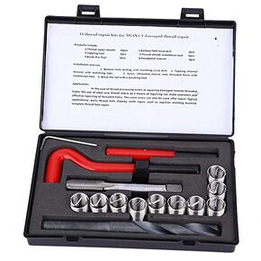 15 Pcs Stainless Steel M14x1.5 Thread Inserts Female Thread Repairing Assortment Kit