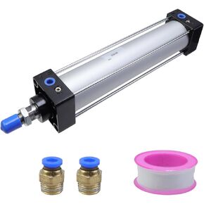 Antrader Air Cylinder SC 50 X 200 Bore: 2 inch Stroke: 8 inch Screwed Piston Rod Dual Action,SC Standard 50 x 200 Air Cylinder Bore 50mm Stroke 200mm,Aluminum Pneumatic Cylinder