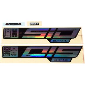 RockShox Fork Decal Kit - SID SL Ultimate, 27.5"/29", Gloss Rainbow Foil/High Gloss Black