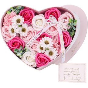 Preserved Flowers Bouquet, Roses Bouquet with Gift Box Artificial Forever Flowers Soap Flower Soap Rose Gifts for Wife Girls Valentines Day Mothers Day Anniversary Birthday Christmas -Mixed