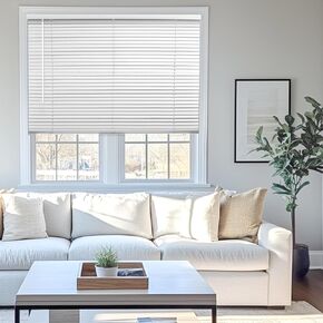 CHICOLOGY Blinds for Windows , Mini Blinds , Window Blinds , Door Blinds , Blinds & Shades , Camper Blinds , Mini Blinds for Windows , Horizontal Window Blinds , Gloss White , 47"W X 36"H