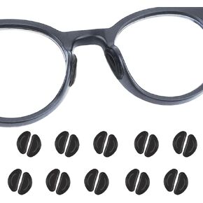 Eyeglass Nose Pads, Silicone Eyeglass Nose Pads, 5 Pair Adhesive Nose Pads for Glasses, Eye Glasses Nose Pads Non Slip, Anti Slip Glasses Nose Grips, Keep Glasses from Sliding Accessory(Clear, 1mm)
