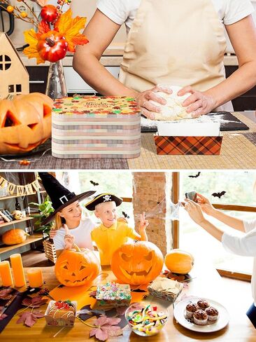 100 قطعة من Lallisa هدايا حفلات عيد الشكر في الخريف بوزن 2 رطل صواني طعام ورقية قابلة للطي للوجبات الخفيفة والفشار ناتشو هوت دوج صينية تقديم للاستعمال مرة واحدة في الخريف وقوارب الطعام من خشب القيقب وحفلات الخريف in Kuwait