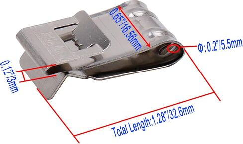 مشابك كابلات لوحة طاقة شمسية مشابك سلكية بإطار مقطورة مشابك من الفولاذ المقاوم للصدأ لكابل القارب الأسلاك الكهروضوئية، مقطورة القارب (60 قطعة) in Kuwait