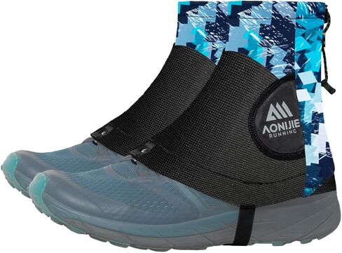 أغطية أحذية واقية من Azarxis Low Trail Gaiters عاكسة للكاحل مع حماية من الأشعة فوق البنفسجية للوقاية من الرمال المسامية للنساء والرجال والشباب والمشي لمسافات طويلة والتسلق (أزرق) in Saudi Arabia