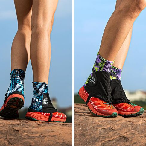 أغطية أحذية واقية من Azarxis Low Trail Gaiters عاكسة للكاحل مع حماية من الأشعة فوق البنفسجية للوقاية من الرمال المسامية للنساء والرجال والشباب والمشي لمسافات طويلة والتسلق (أزرق) in Saudi Arabia