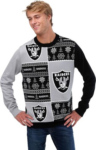 FOCO Chicago Bears NFL Mens Busy Block Snowfall Sweater - XL in Saudi Arabia