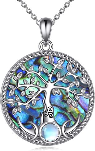 Horseshoe Necklace Sterling Silver Tree of Life Pendant Jewelry Gift for Women Girls in Saudi Arabia