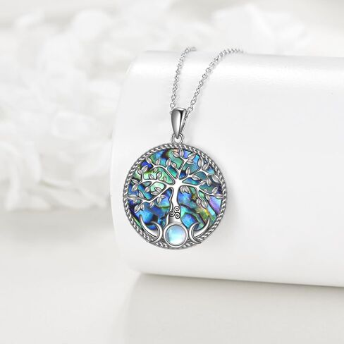 Horseshoe Necklace Sterling Silver Tree of Life Pendant Jewelry Gift for Women Girls in Saudi Arabia