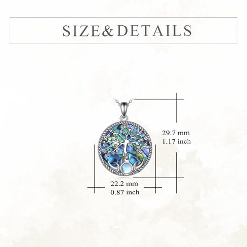 Horseshoe Necklace Sterling Silver Tree of Life Pendant Jewelry Gift for Women Girls in Saudi Arabia