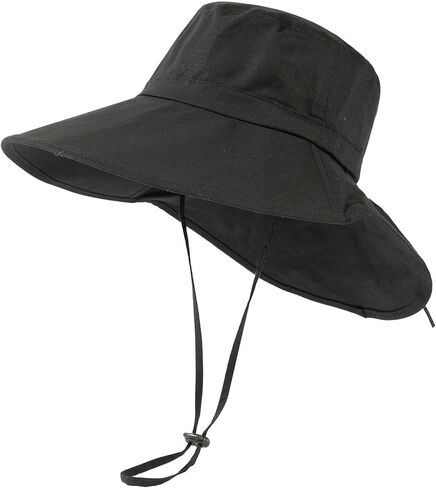 Oversize XL/XXL Women Cotton Sun Hat UPF 50+ Sunhat with Neck Flap Gardening Sun Protection Outdoor Hiking Fishing in Saudi Arabia