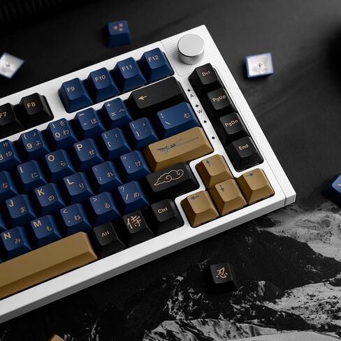 أبيض حليبي 114 مفتاحًا PBT Keycaps، مجموعة أغطية مفاتيح مخصصة ذات نمط بسيط، أغطية مفاتيح مزدوجة لملف الكرز لتخطيط ANSI 61/87/104/108 Cherry MX Switches لوحة المفاتيح الميكانيكية in Saudi Arabia