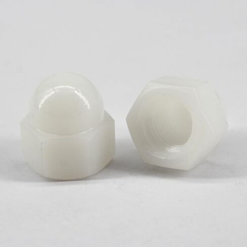 (50 Pieces) M8 White Nylon Acorn Cap Nuts Plastic Hex Nut Threaded Dome Nuts in Saudi Arabia