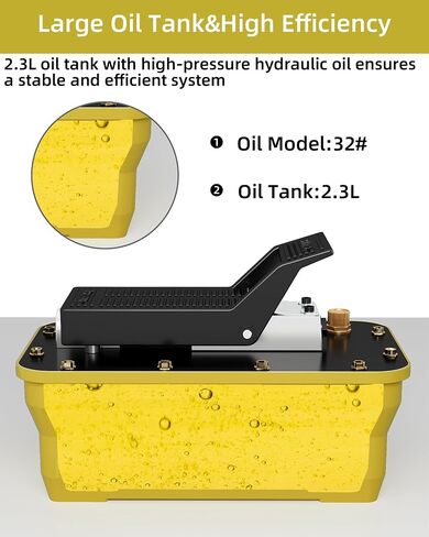 Air Hydraulic Pump 10000 PSI, 2.3L Foot Actuated Hydraulic Pump Air Treadle for Auto Repair, Pulling Post, Hydraulic Pullers in Saudi Arabia