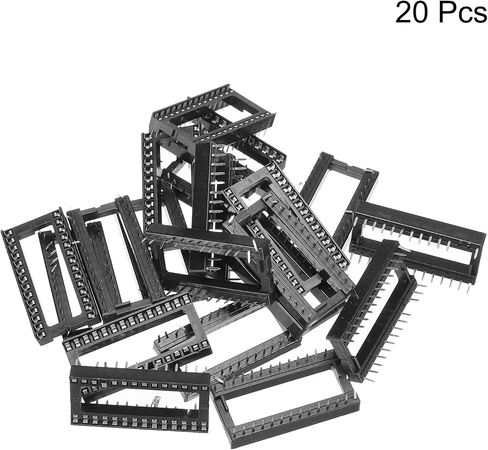 MECCANIXITY 20Pcs DIP IC Chip Socket Adapter, 2.54mm Pitch 28 Pin Gate Soldering Flat Circuit Chip in Saudi Arabia