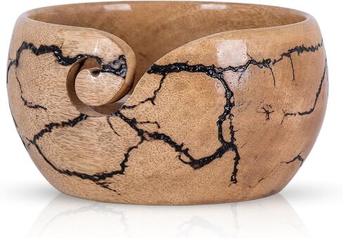 Premium Yarn Storage Bowls Large(7x4)" | Multipurpose Wooden Bowls | Wood Fracking Yarn Bowls | Yarn Organiser - Gift for Mom - Inanosa in Kuwait