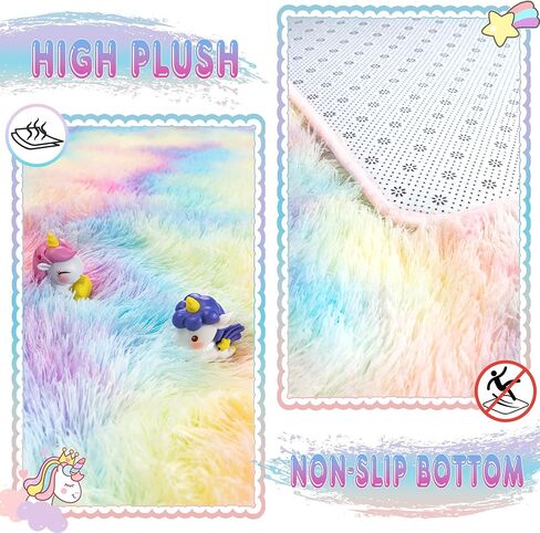 Super Fluffy Rug for Bedroom, 4x6 Shag Fuzzy Area Rug for Living Room Bedroom, Plush Soft Carpet for Girls Boys Kids, Non Slip Throw Rugs for Dorm, Modern Home Decor Aesthetic, Tie-Dyed Purple in Saudi Arabia
