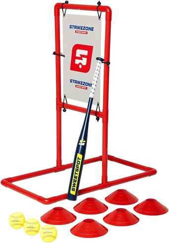 SweetSpot Backyard Homerun Kit | Complete Backyard Softball Set | Includes Strikezone, Plastic Softball Bat, Plastic Softballs, and Field Markers in Saudi Arabia
