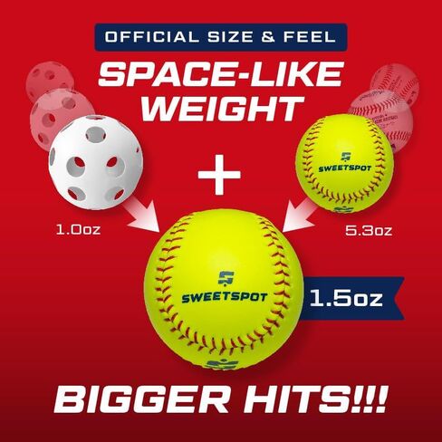 SweetSpot Backyard Homerun Kit | Complete Backyard Softball Set | Includes Strikezone, Plastic Softball Bat, Plastic Softballs, and Field Markers in Saudi Arabia