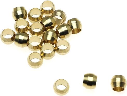 TAODAN 50pcs Brass Compression Ferrule Sleeve Double Taper Ferrule Pipe Tube Fittings in Saudi Arabia