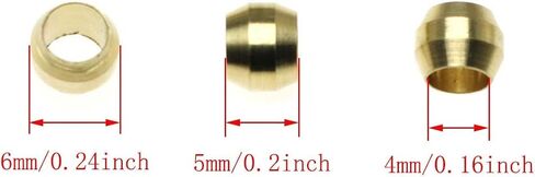 TAODAN 50pcs Brass Compression Ferrule Sleeve Double Taper Ferrule Pipe Tube Fittings in Saudi Arabia