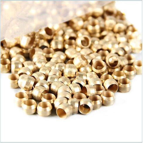 TAODAN 50pcs Brass Compression Ferrule Sleeve Double Taper Ferrule Pipe Tube Fittings in Saudi Arabia
