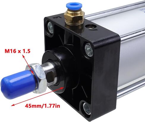 Antrader Air Cylinder SC 50 X 200 Bore: 2 inch Stroke: 8 inch Screwed Piston Rod Dual Action,SC Standard 50 x 200 Air Cylinder Bore 50mm Stroke 200mm,Aluminum Pneumatic Cylinder in Saudi Arabia