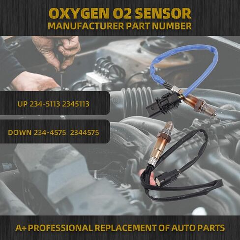 مستشعر الأكسجين Dasbecan المنبع والمصب متوافق مع 2012 2013 2014 Ford Focus 2.0L، 2014 2015 Ford Fusion 1.6LReplaces # 234-5113 234-4575 قطعتان من أجهزة استشعار O2 in Saudi Arabia