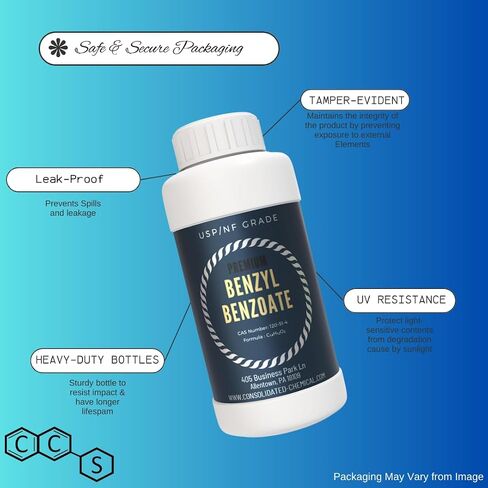 Benzyl Benzoate 1000mL (32 fl oz) High Purity Fragrance/Aroma Compound. Perfect for Cosmetics, Hair & Scalp Products. in Saudi Arabia