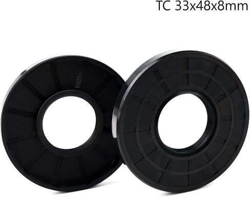 XiKe Oil Shaft Seal, Lip Seals, TC 35x48x8mm Nitrile Rubber Cover Double Lip with Spring, Oil Seals for Bearing Shafts,Rotating Shafts,etc., Black Pack of 2 in Saudi Arabia