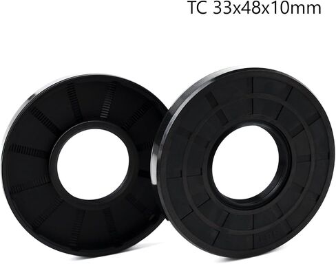 XiKe ختم عمود الزيت، أختام الشفاه، TC 35x48x8 مم غطاء مطاطي النتريل شفة مزدوجة مع زنبرك، أختام زيت لتحمل مهاوي، مهاوي دوارة، إلخ، حزمة سوداء من 2 in Saudi Arabia