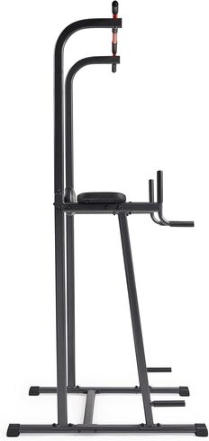 Sunny Health & Fitness Power Zone Cage - 1000 LB Weight Capacity, Spotter Bar, Angled Pull-Up Bar, J-Hooks, Optional Power Tower, Flat Bench w/Dumbbell Rack, Adjustable Incline Bench, LAT Pull Down in Saudi Arabia