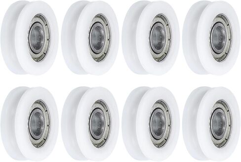 uxcell Nylon Pulley U Groove Ball Bearing Roller Guide Wheel 6x27x9mm Double Metal Shielded (GCr15) Chrome Steel Bearings 2pcs in Saudi Arabia