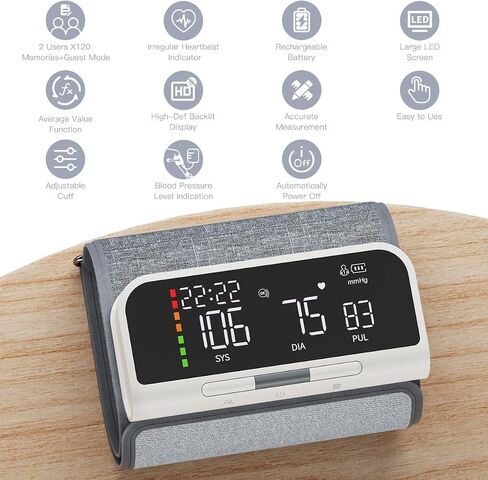 Arm Blood Pressure Monitor, 2x120 Memory, Guest Mode in Saudi Arabia