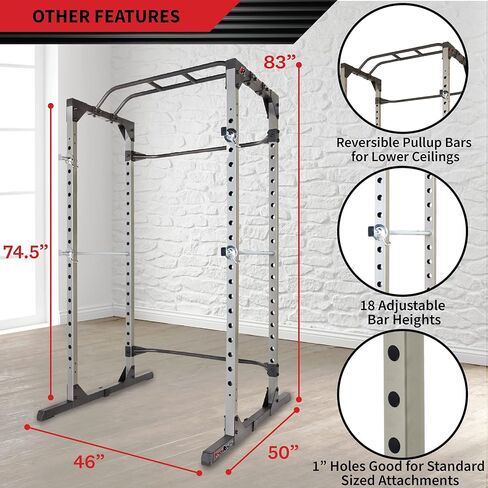 Fitness Reality 810XLT Super Max Power Cage | Optional Lat Pull-down Attachment and Adjustable Leg Hold-down | Lat Pull-down Attachment Only in Kuwait