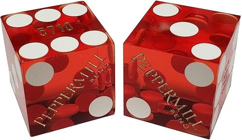 Cyber-Deals Lot of 6 Authentic Casino Dice from Las Vegas, Lake Tahoe, Reno and Other Nevada Destinations (Las Vegas Flamingo Green Polished), 18mm-19mm in Kuwait