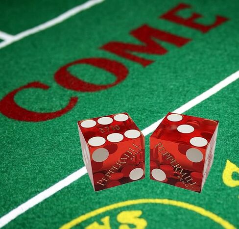 Cyber-Deals Lot of 6 Authentic Casino Dice from Las Vegas, Lake Tahoe, Reno and Other Nevada Destinations (Las Vegas Flamingo Green Polished), 18mm-19mm in Kuwait